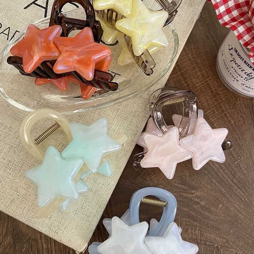 Pastel Star Double Hair Claw