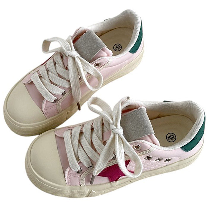 Pink & Red Star Sneakers