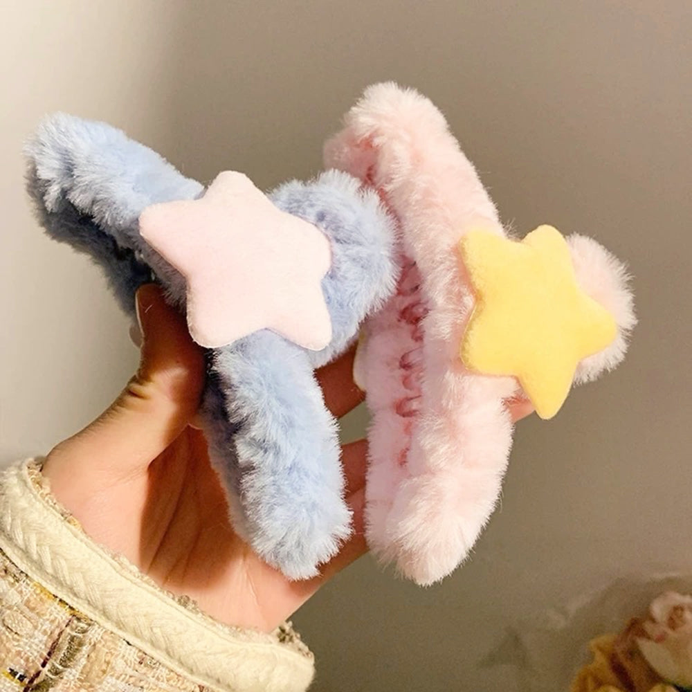 Plush Star Hair Claw Clip