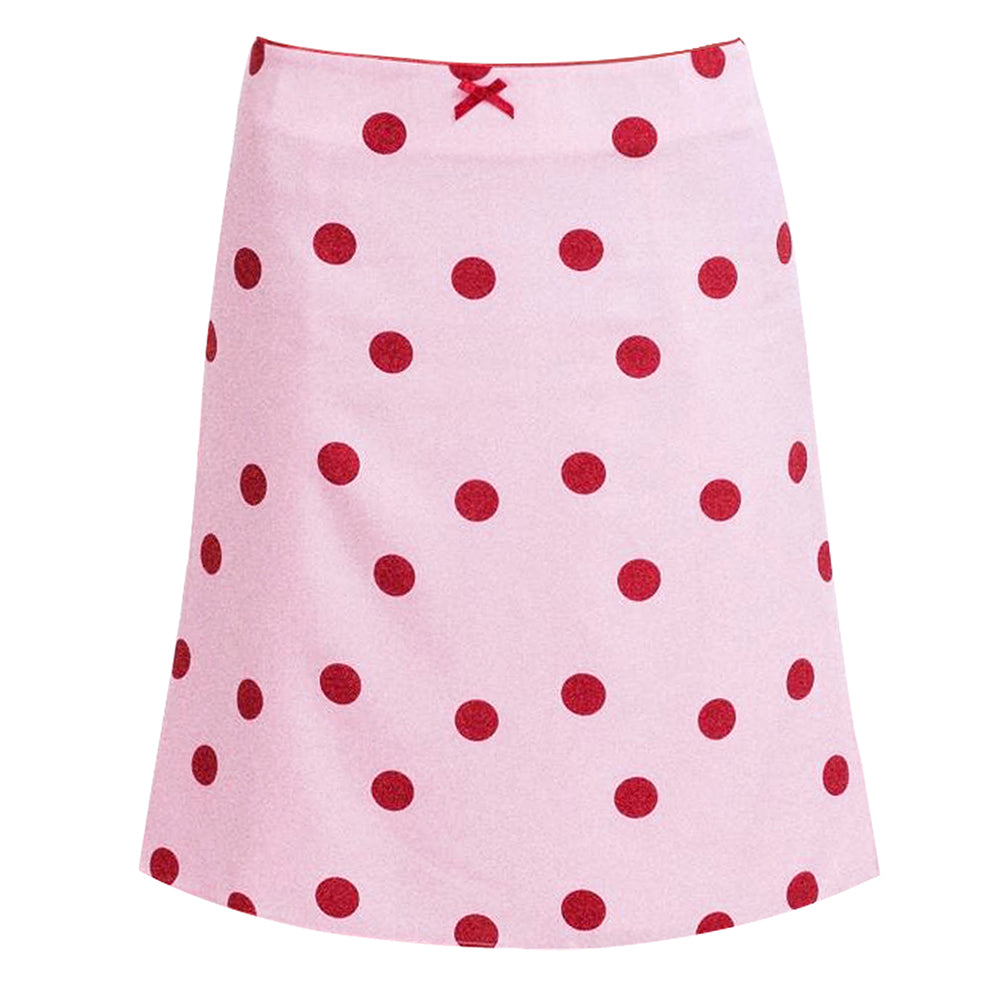 French Kiss Polka Dot Knee-Length Skirt