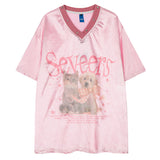 Puppy & Kitten Print Satin Jersey