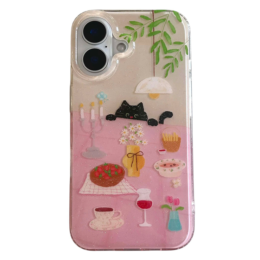 Sneaky Cat Aesthetic iPhone Case