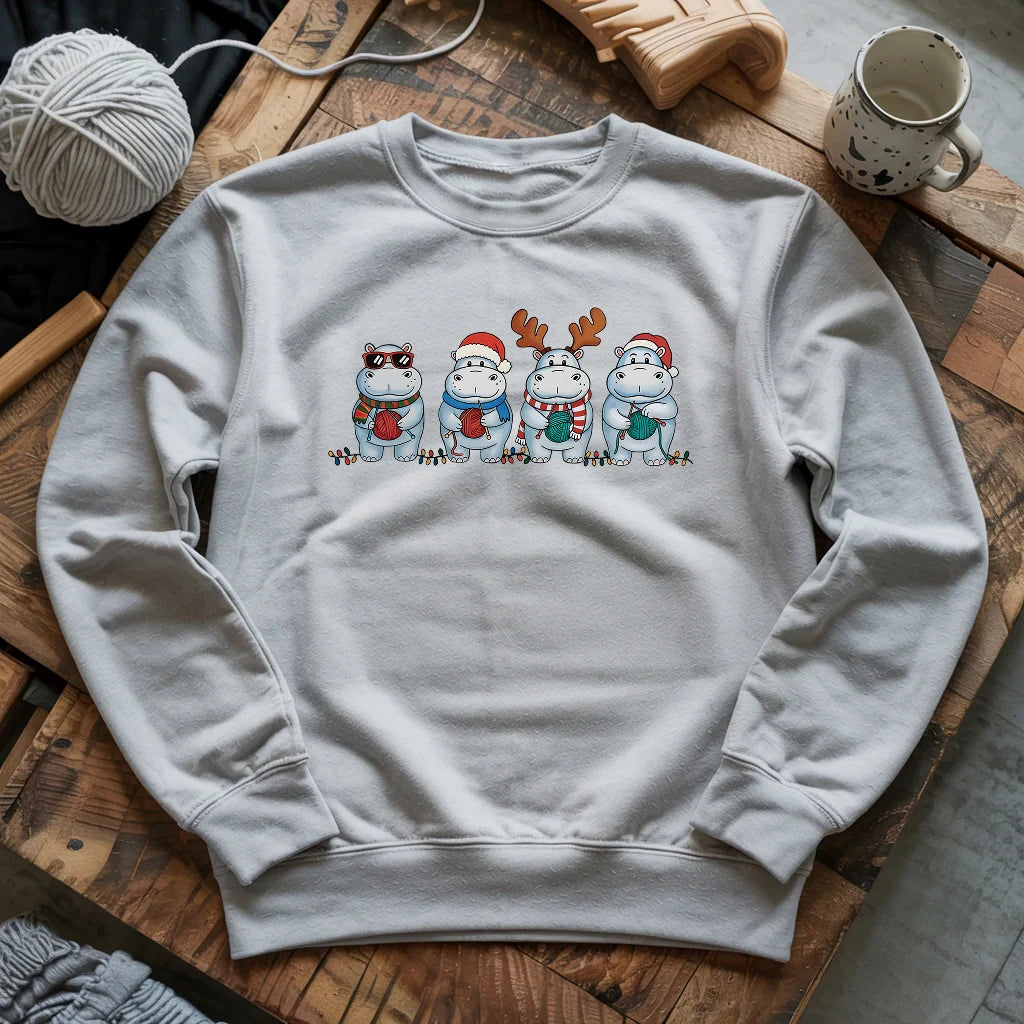 Hippo Knitmas Sweatshirt
