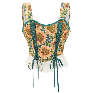 Sunflowers Corset Top