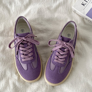 Violet Suede Retro Sneakers
