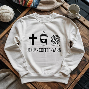 Jesus, Coffee and Yarn Sweatshirt