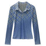 Y2K Plaid Fitted Shirt