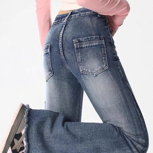 Y2K Butterfly Flare Jeans