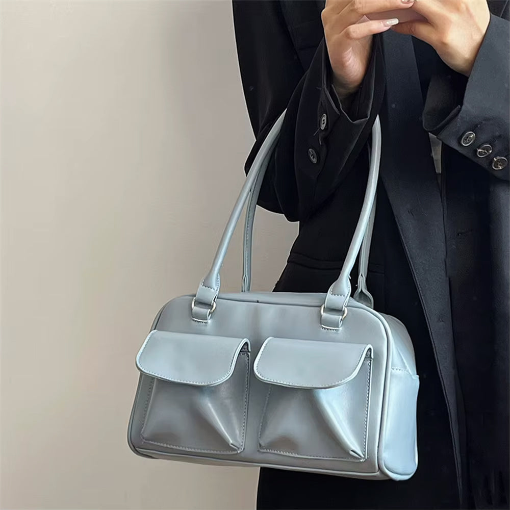 Y2K Double Pocket Shoulder Bag