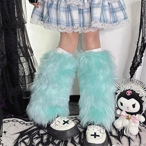Y2K Fuzzy Leg Warmers