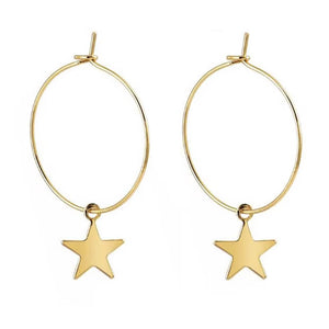 Star Girl Hoop Earrings